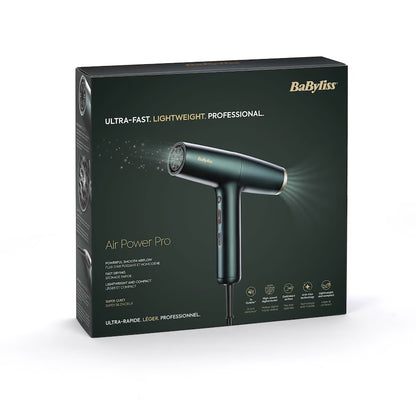 BaByliss Air Power Pro – Sèche-cheveux professionnel 1700W avec moteur numérique et flux d’air 200 km/h